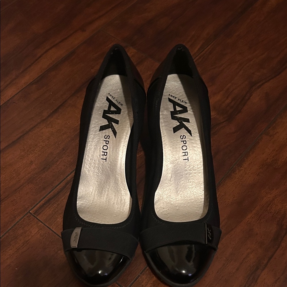 Anne Klein Black Patent Flats